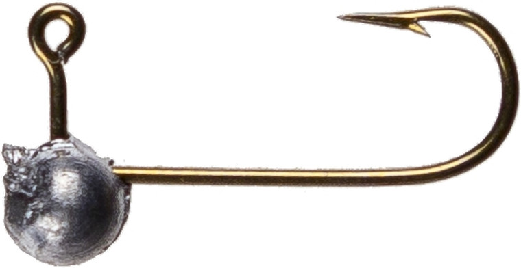 Jerry's 24180 Unpainted Round Head - Jig. Bronze Hook, 10pk., 1/80oz - 24180