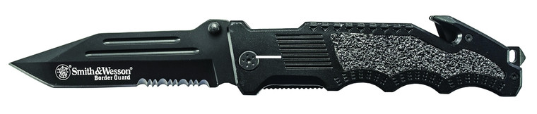 Smith & Wesson SWBG2TS Border Guard - Liner Lock Folding Knife, Black - SWBG2TS