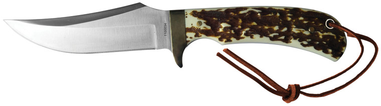 Uncle Henry 1100035 Staglon 4" - Fixed Blade w/Leather Sheath - Clam - 1100035