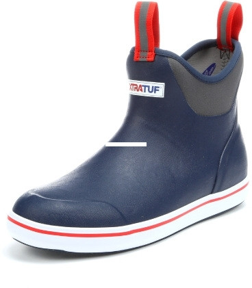 Xtratuf 22733-8 6" Full Rubber Deck - Boot - Size 8 - Navy/Red - 22733-8