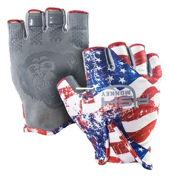 Fish Monkey FM18-AMER-L Stubby - Guide Glove, UPF 50+, Short Stubby - FM18-AMER-L