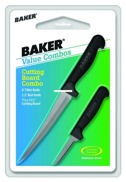 Baker BFC Cutting Board Combo - w/Fillet & Bait Knife - BFC