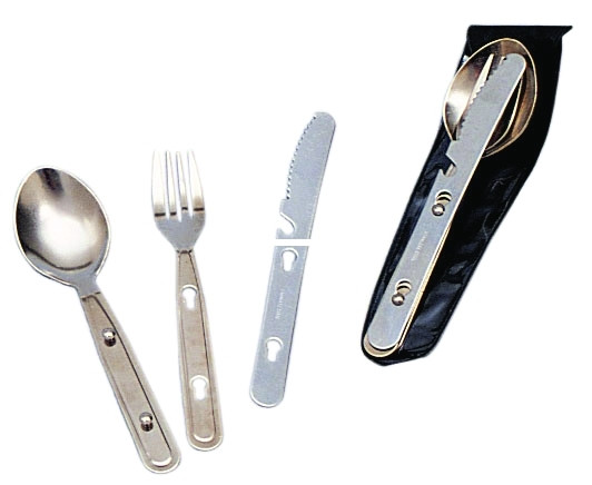 Stansport 340-P Knife/Fork/Spoon - Set- Blister Pack - 340-P