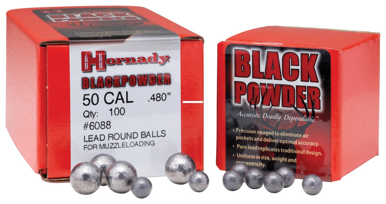 Hornady 6100 54 Cal .530 Lead Balls - 100/Box - 6100