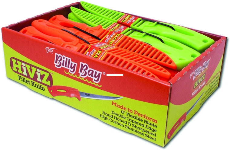 Billy Bay FK6-30A Hi Viz 6" Fillet - Knife Assorted 30pcs - FK6-30A