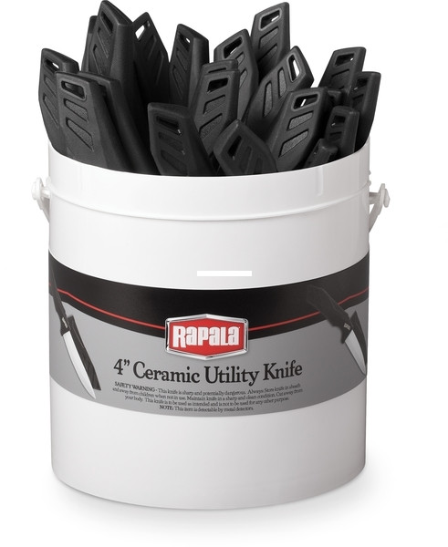 Rapala RCUKB4B Ceramic Utility - Knife Black 4" Bulk - RCUKB4B