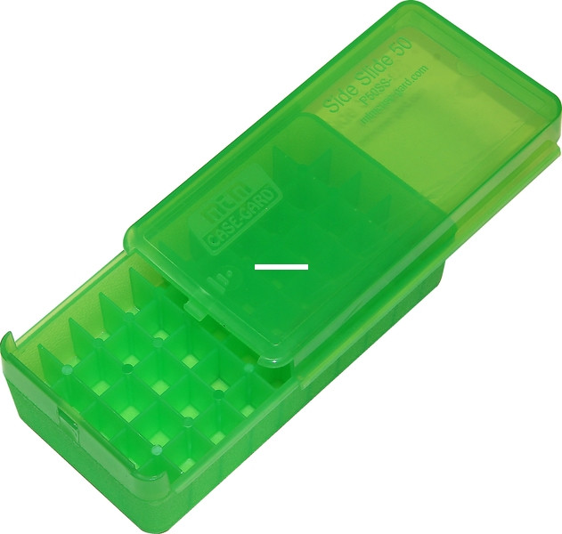 MTM P50SS-45-16 Pistol Slide Side - 50 Round Box, 45 ACP, Clear Green - P50SS-45-16