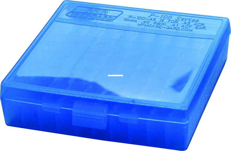 MTM P-100-45-24 Case-Gard Ammo Box - 100 Round Flip-Top 40 10mm 45 ACP - P-100-45-24