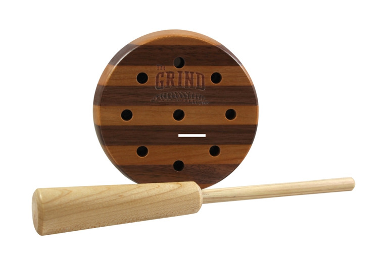 The Grind TG8550 Pot Turkey Call - Cherry And Walnut With Hickory - TG8550