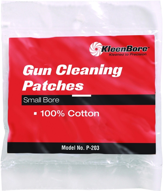 KleenBore P203 2-1/4 .38-.45 - Caliber & .410-20 Gauge Patch 50 - P203 KleenBore P203 2-1/4 .38-.45 - Caliber & .410-20 Gauge Patch 50 - P203
