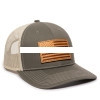 Outdoor Cap USA771-OK USA Leather - Patch Flag Logo Mid Crown Meshback - USA771-OK