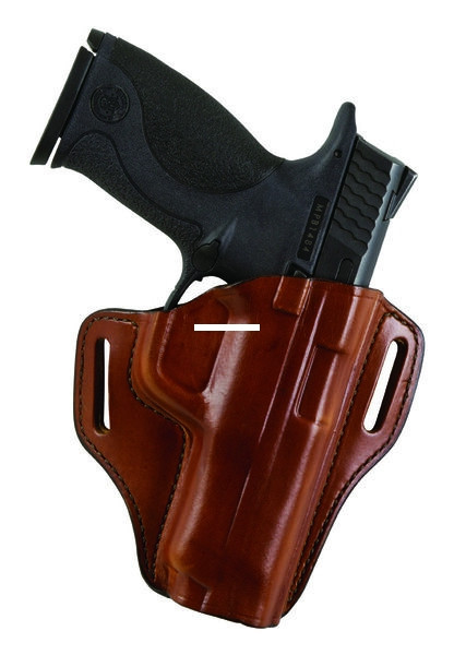 Bianchi 25032 #57 Remedy Open Top - Leather Holster, Tan, Right Hand - 25032