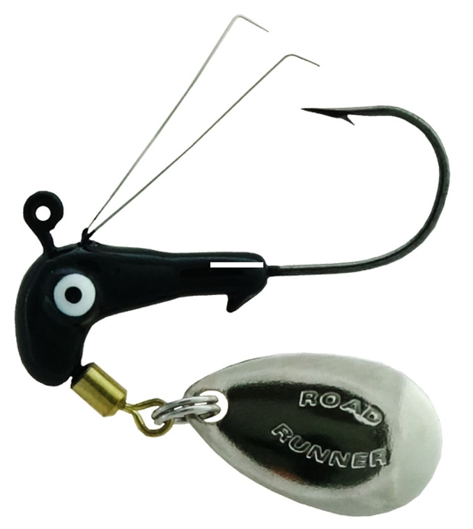 Road Runner W152-004 Barbed - Weedless Heads 1/16 #2 Hk Black 2Pk - W152-004 Road Runner W152-004 Barbed - Weedless Heads 1/16 #2 Hk Black 2Pk - W152-004