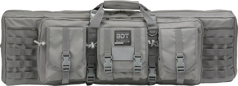 Bulldog BDT60-37SG 37" Elite Double - Tactical Rifle Case, Seal Gray - BDT60-37SG