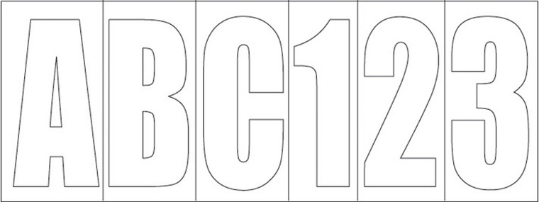 Shoreline Marine SL52130 Letter Kit - Block 3" White - SL52130