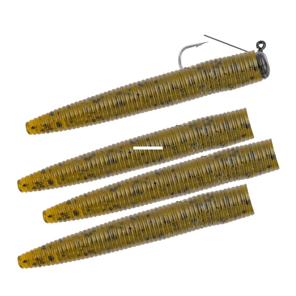 Matzuo MZMFW116-GP Weedless Ned Rig - 1/16oz Green Pumpkin 4pk - MZMFW116-GP