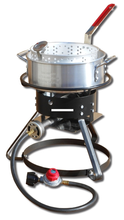 King Kooker 1217 Outdoor Cooker - Package W/10 Qt. Aluminum Fry Pan & - 1217