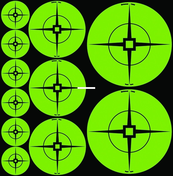 Birchwood Casey BC-33938 Target - Spots Assortment Green, 1" - 60, 2" - BC-33938
