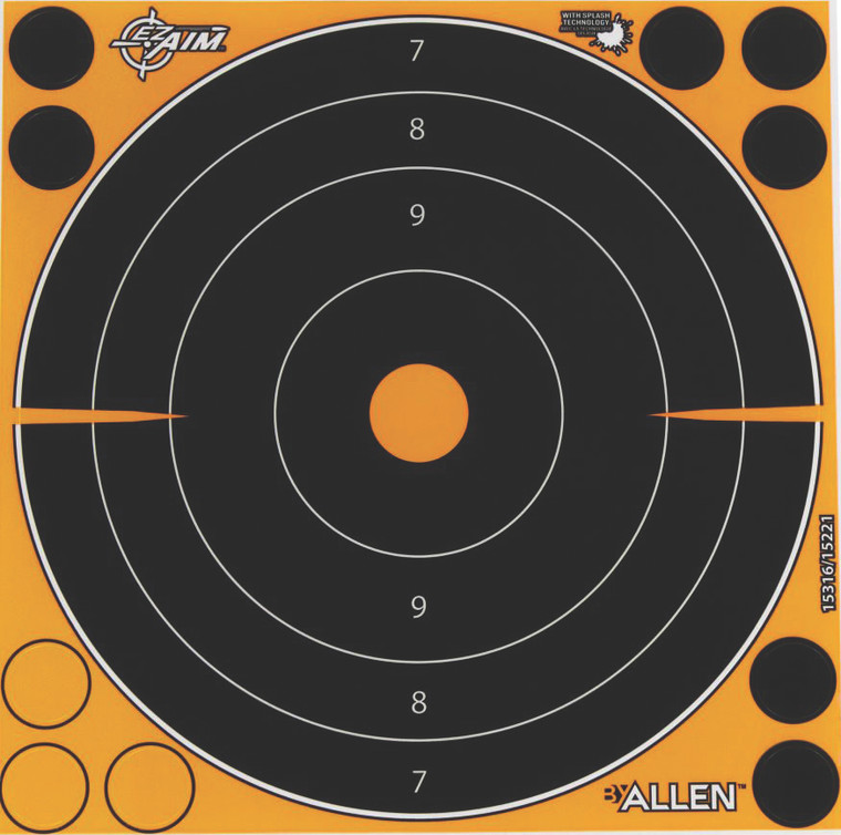 Allen 15316 EZ Aim Adhesive Splash - 8" Bullseye, 6 Pack - 15316