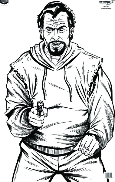 Birchwood Casey BC-37019 Eze-Scorer - 23" x 35" BC Bad Guy - 5 paper - BC-37019