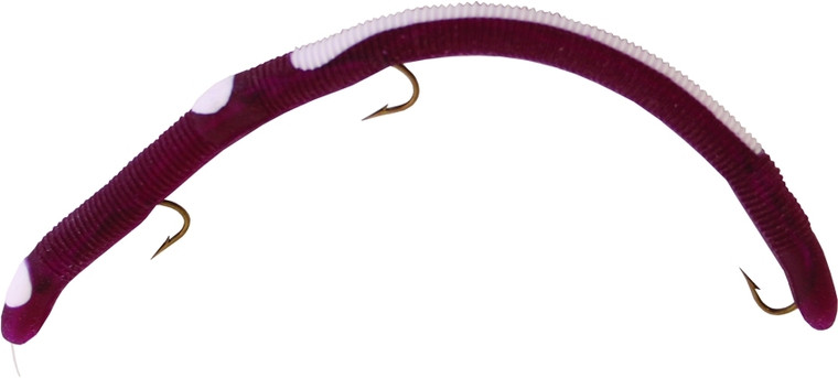 Kellys ST102-WW Striper Pre-Rigged - Plastic Worm, 5 1/2", 3 Sz 6 Hooks - ST102-WW Kellys ST102-WW Striper Pre-Rigged - Plastic Worm, 5 1/2", 3 Sz 6 Hooks - ST102-WW