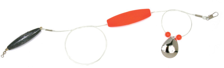 Sea Striker FR-RED-112 Flounder Rig - 25" 40lb Mono, #4 Nickel Blade, 2 - FR-RED-112