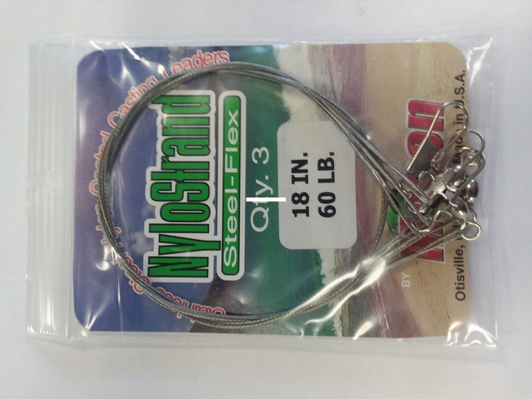 Mason 3N-1860 18" 60# Nylon Leaders - Bright 3/Bag - 3N-1860