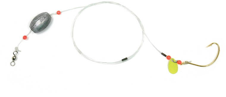 Sea Striker F4-1C Flounder/Fluke - Rig, 1 oz Egg Sinker, Chartreuse - F4-1C