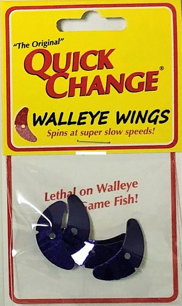 Quick Change WW6 5 Pk- 1" Walleye - Wing - Purple Sparkle - WW6