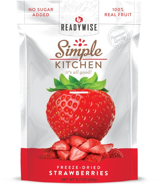 ReadyWise SK02-006 Simple Kitchen - Freeze-Dried Strawberries/4 Serving - SK02-006