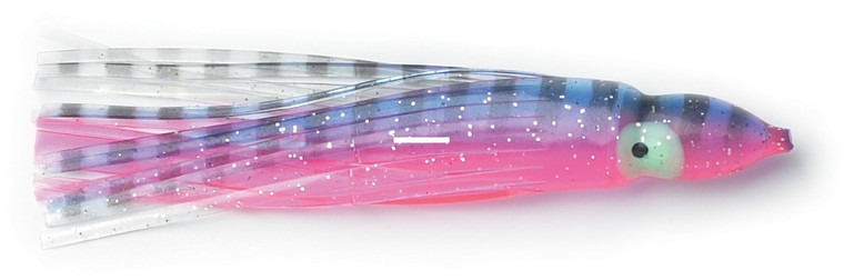 P-Line SQ45-248 Sunrise Squid Skirt - 4 1/2", Puirple/Pink/Clear, 5/Pack - SQ45-248