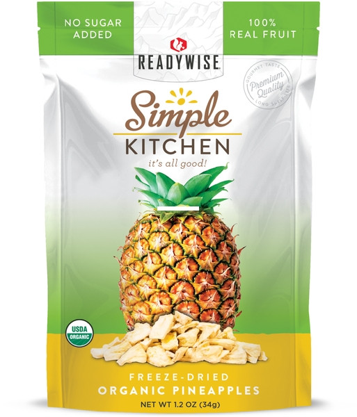 ReadyWise RWSK02-016 Simple Kitchen - Organic Freeze-Dried Pineapple/1 - RWSK02-016