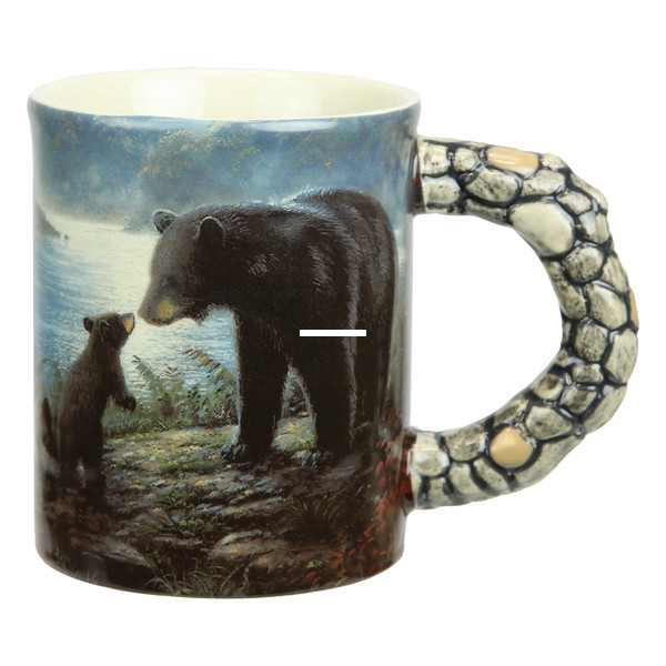 Rivers Edge 2434 Ceramic Mug 3D - 15oz - Bears Scene - 2434