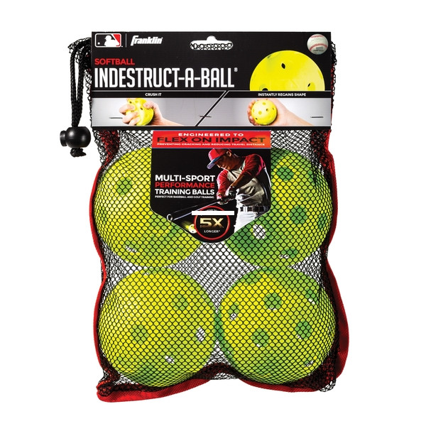 Franklin 23460 MLB IDB Softball - Yellow 4-Pc Mesh - 23460