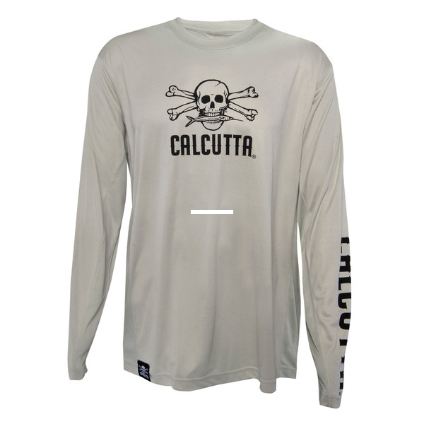 Calcutta CPLSGY-M Performance Poly - Long Sleeve, Gray, Medium - CPLSGY-M