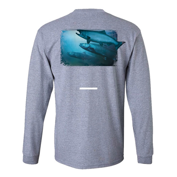 Calcutta G219267A-M Mens Calcutta - Salmon Trio, Long Sleeve T Shirt - G219267A-M