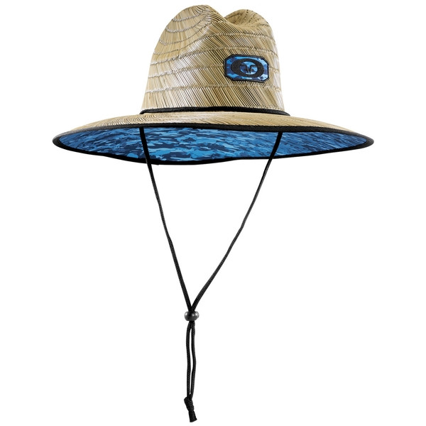 Flying Fisherman H1806 Straw Hat - Water Camo, Light Weight, Wide Brim - H1806