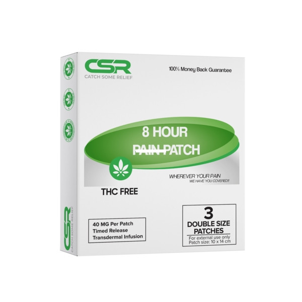 Catch Some Relief 0004 3-pack 40MG - CBD Pain Patches, trim to any size - 4