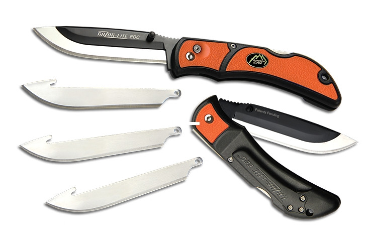 Outdoor Edge RLB30-30C Razor-Lite - EDC Folding Knife, 3" Blade, Orange - RLB30-30C