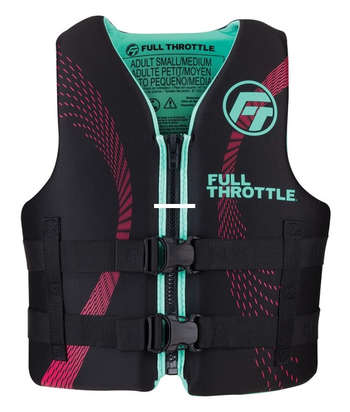 Full Throttle 142100-505-050-22 - Rapid-Dry Vest Adult Aqua L/XL - 142100-505-050-22