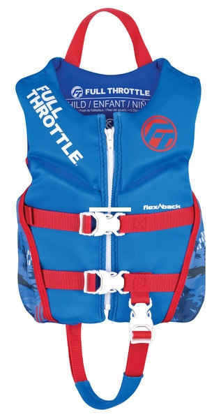 Full Throttle 142500-500-001-22 - Child Rapid-Dry Flex-Back Blue Child - 142500-500-001-22