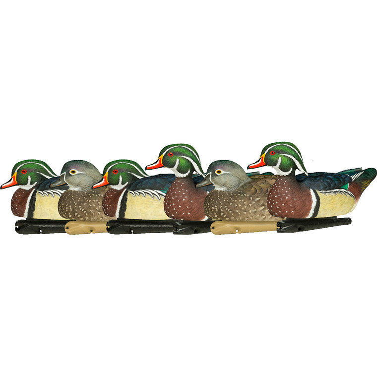 Avian-X AVX-AVX8083 Topflight Wood - Ducks 6Pk (2-High-head Drakes - AVX-AVX8083
