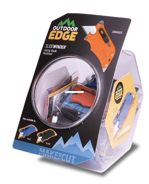 Outdoor Edge SWD-18 18 Piece - SlideWinder Utility Knife Fishbowl - SWD-18
