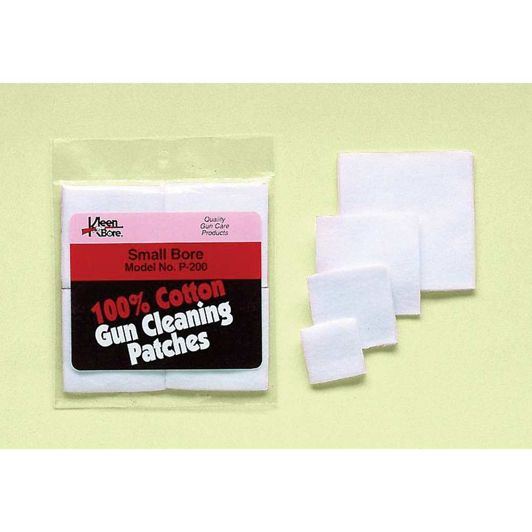 Kleen-bore - Patches 7/8in Sq Small Bore 100pk - P200 Kleen-bore - Patches 7/8in Sq Small Bore 100pk - P200