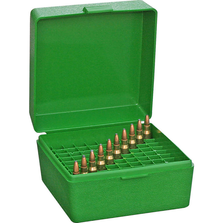 Mtm Case-gard - Sml Rifle Ammo Box 100rd - Green - RS10010
