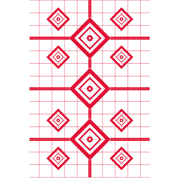 Pro-shot - 23x35 200yard Rifle Sight Target 5pk Red - RSI200YT5PK