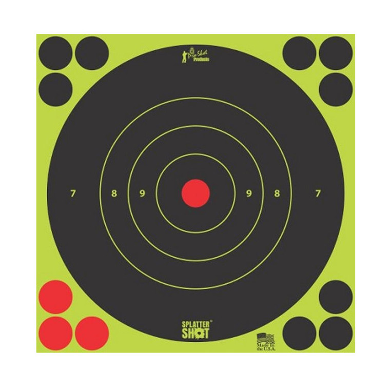 Pro-shot - 12in Green Bulls Eye Target 12 Pk Bag - 12BGREEN12PK