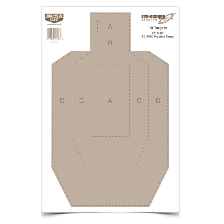 Birchwood Casey - Eze-scorer Bc Ipsc Practice 12x18in 100p - BC37018