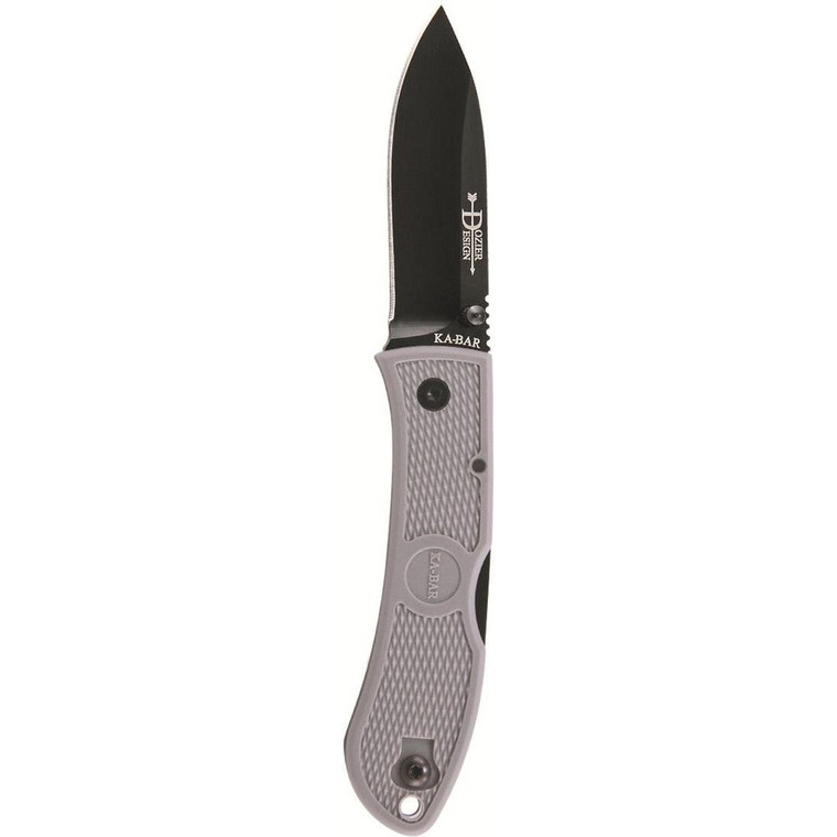 Ka-bar Knives - Dozier 3in Folding Hunter Knife Gray - 4062GY Ka-bar Knives - Dozier 3in Folding Hunter Knife Gray - 4062GY