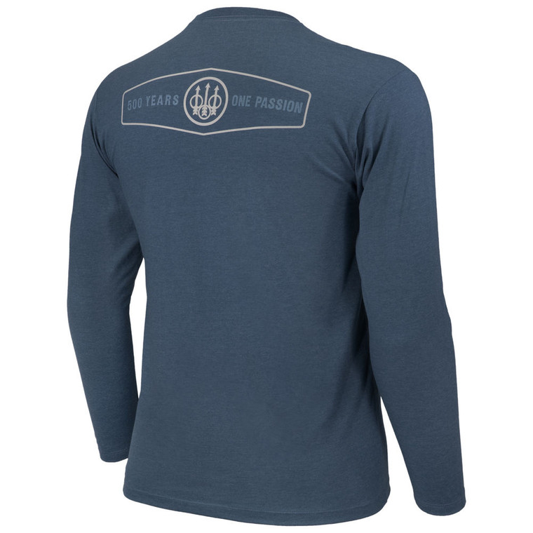 Beretta Usa Corp - 500 Years Ls T-shirt Blue Steel Xl - TS204T18900531XL